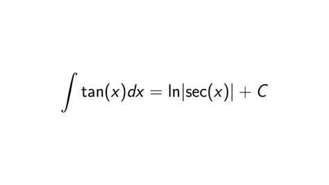 what is the integral of tangent
